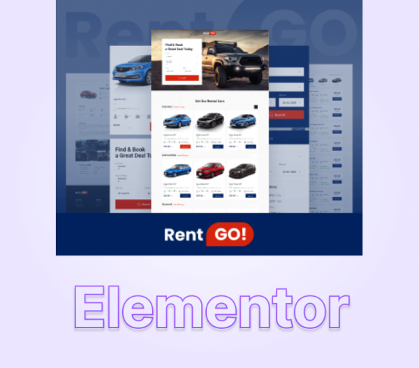 Car rental website for Elementor