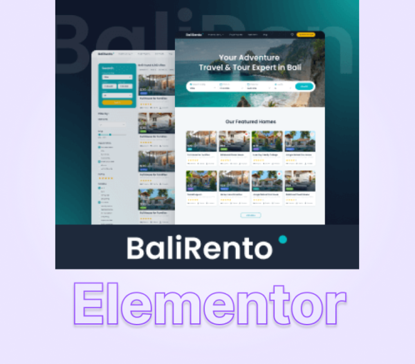 Vacation rental website for Elementor